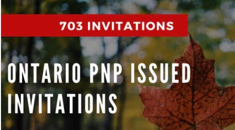 Ontario PNP Issued 703 Invitations