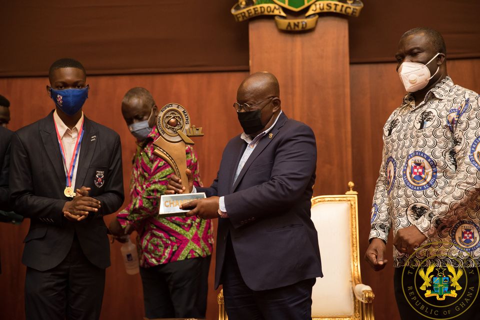 PRESEC presents 2020 NSMQ trophy to Akufo-Addo