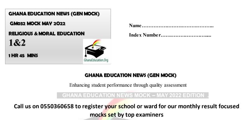 Ghana Education News GEN BECE MAY MOCK Qs & As [Download Now]